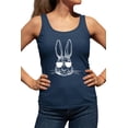 thumbnail image 1 of Go All Out Bunny Face With Sunglasses Sleeveless Tank Top T-Shirt Mens/Women/Flowy/Fitted, 1 of 2