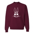 thumbnail image 1 of Go All Out Bunny Face With Sunglasses Sweatshirt Crewneck Mens/Youth, 1 of 2