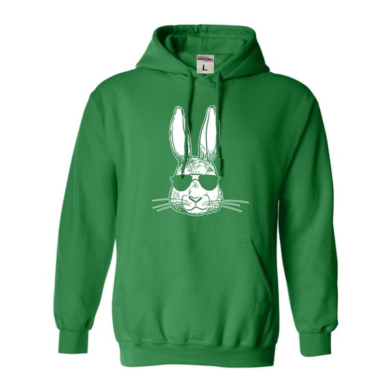Go All Out Bunny Face With Sunglasses Sweatshirt Hoodie Mens/Youth