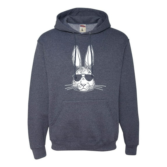 Go All Out Bunny Face With Sunglasses Sweatshirt Hoodie Mens/Youth