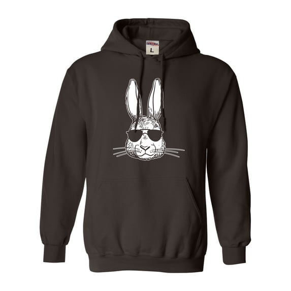 Go All Out Bunny Face With Sunglasses Sweatshirt Hoodie Mens/Youth