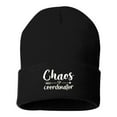 thumbnail image 1 of Go All Out Chaos Coordinator Embroidered Cuffed Knit Beanie Cap Uncuffed/Cuffed/Marled/Pom, 1 of 1