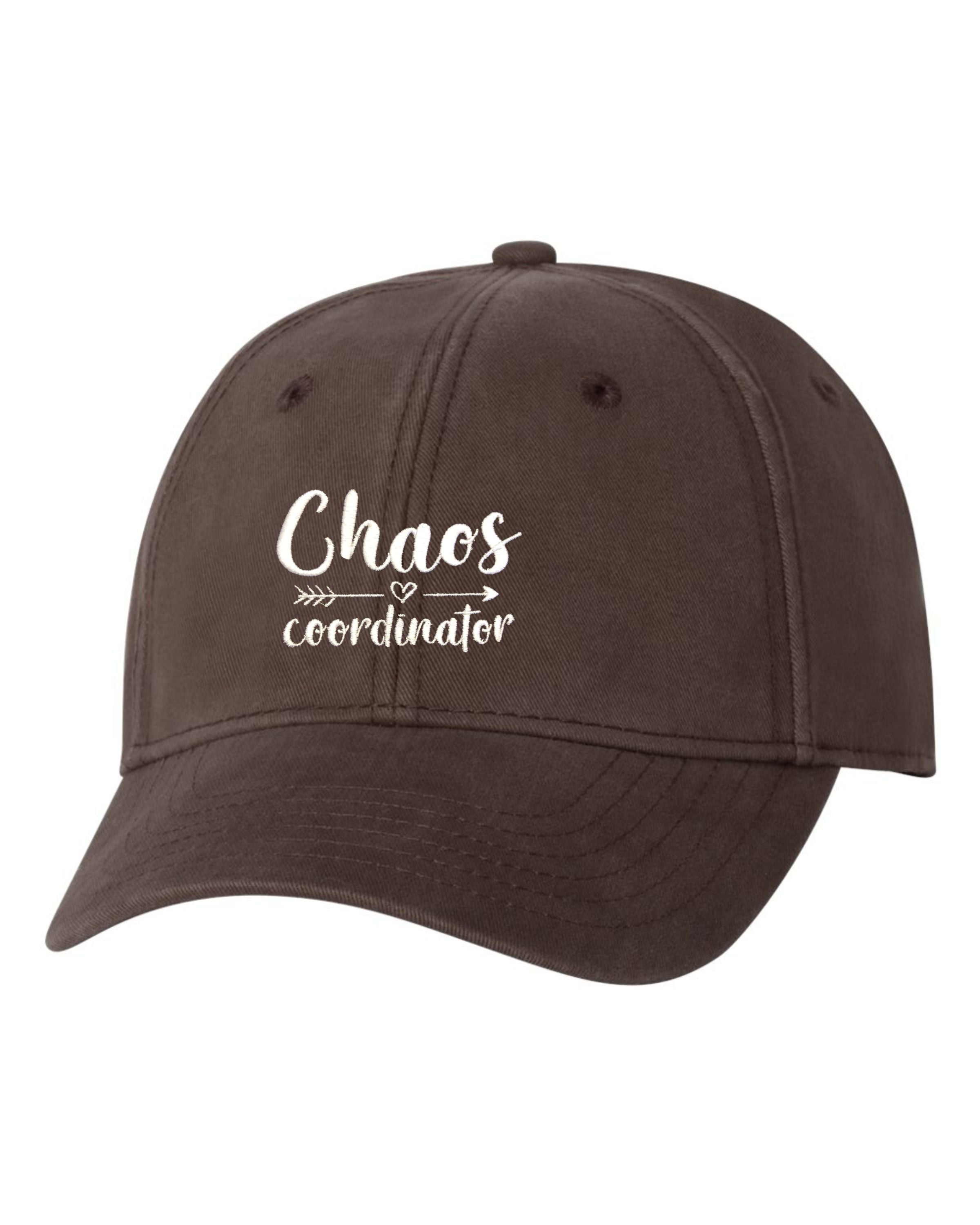 Chaos Coordinator Funny Baseball Cap – Vintage Washed Cotton, Adjustable, One Size Fits Most, Black