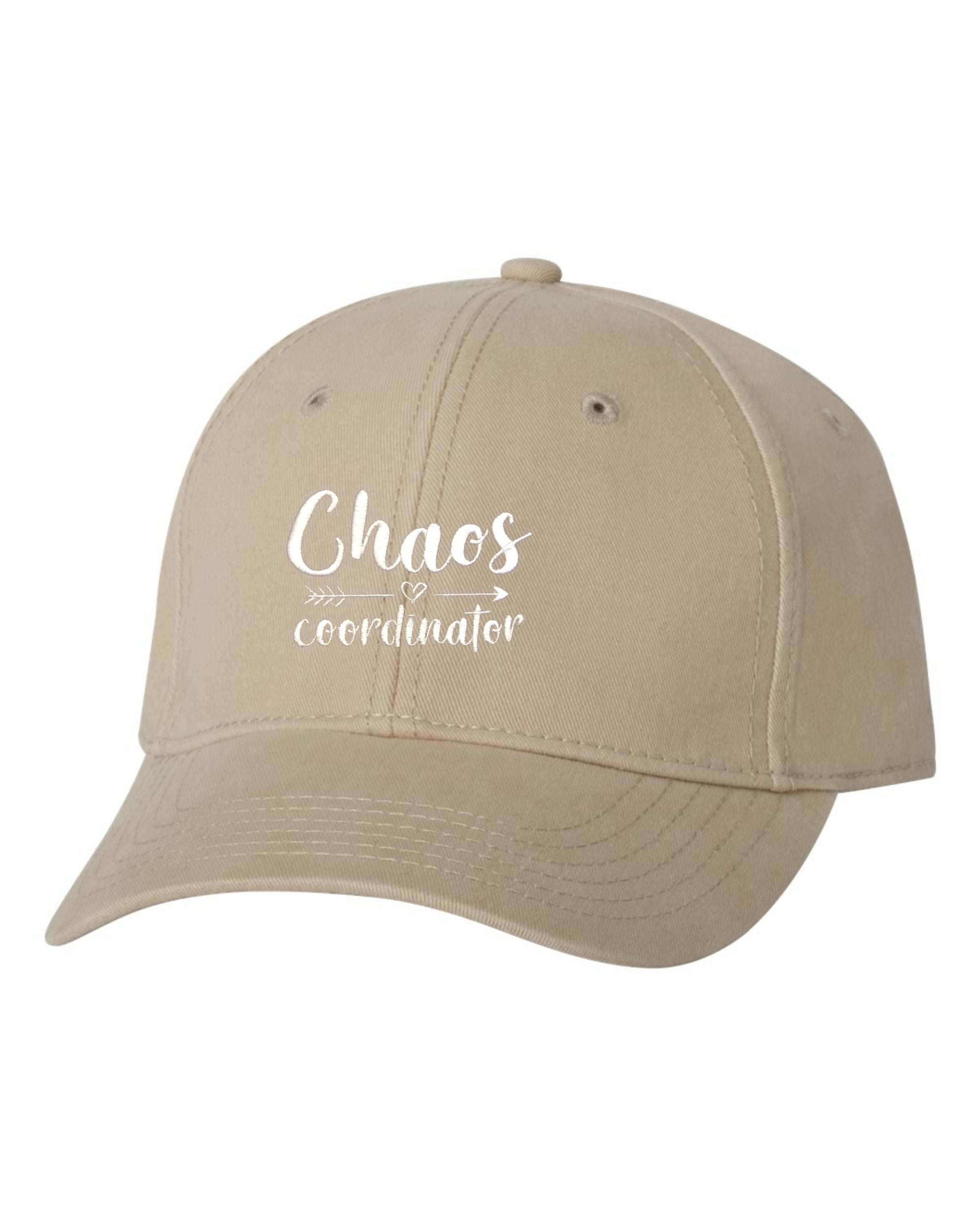 Chaos Coordinator Funny Baseball Cap – Vintage Washed Cotton, Adjustable, One Size Fits Most, Black
