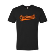 Go All Out City Of Cincinnati Ohio Pride Fashion Script Deluxe Soft T-Shirt Mens/Women