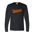 thumbnail image 1 of Go All Out City Of Cincinnati Ohio Pride Fashion Script Long Sleeve T-Shirt Mens, 1 of 2