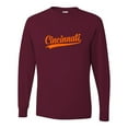 thumbnail image 1 of Go All Out City Of Cincinnati Ohio Pride Fashion Script Long Sleeve T-Shirt Mens, 1 of 2