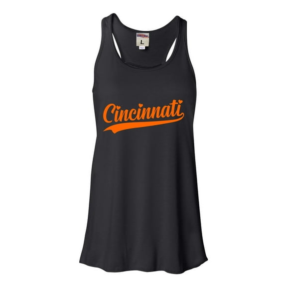 Go All Out City Of Cincinnati Ohio Pride Fashion Script Sleeveless Tank Top T-Shirt Mens/Women/Flowy/Fitted