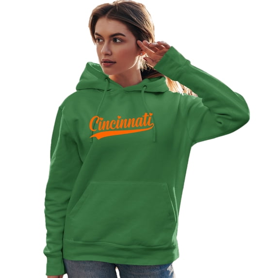 Go All Out City Of Cincinnati Ohio Pride Fashion Script Sweatshirt Hoodie Mens/Youth