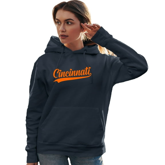 Go All Out City Of Cincinnati Ohio Pride Fashion Script Sweatshirt Hoodie Mens/Youth
