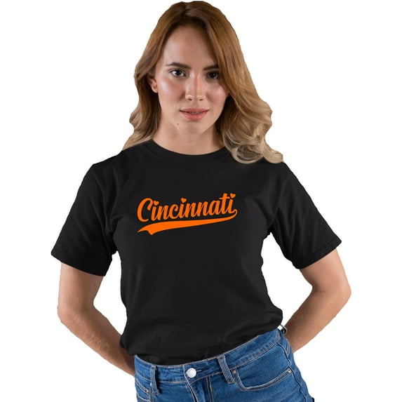 Go All Out City Of Cincinnati Ohio Pride Fashion Script T-Shirt Mens/Women/Youth