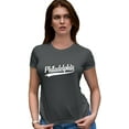 thumbnail image 1 of Go All Out City Of Philadelphia Pennsylvania Fashion Script Deluxe Soft T-Shirt Mens/Women, 1 of 4