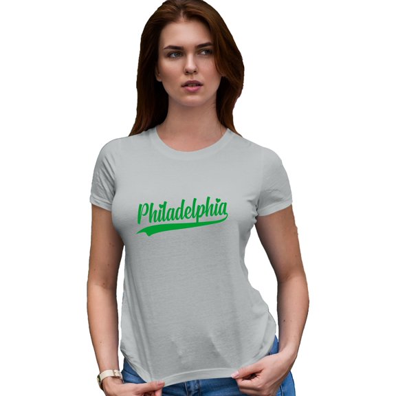 Go All Out City Of Philadelphia Pennsylvania Fashion Script Deluxe Soft T-Shirt Mens/Women