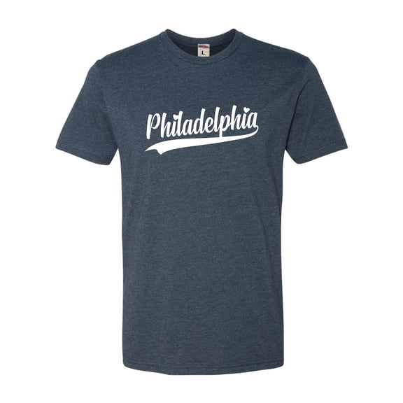 Go All Out City Of Philadelphia Pennsylvania Fashion Script Deluxe Soft T-Shirt Mens/Women