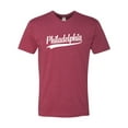 thumbnail image 1 of Go All Out City Of Philadelphia Pennsylvania Fashion Script Deluxe Soft T-Shirt Mens/Women, 1 of 3