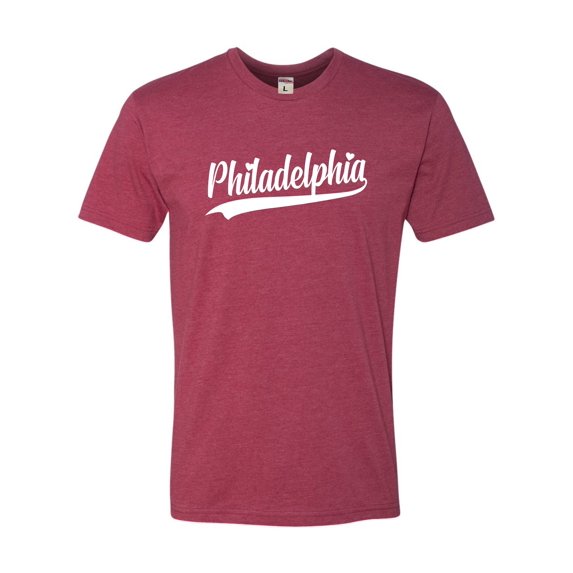 Go All Out City Of Philadelphia Pennsylvania Fashion Script Deluxe Soft T-Shirt Mens/Women