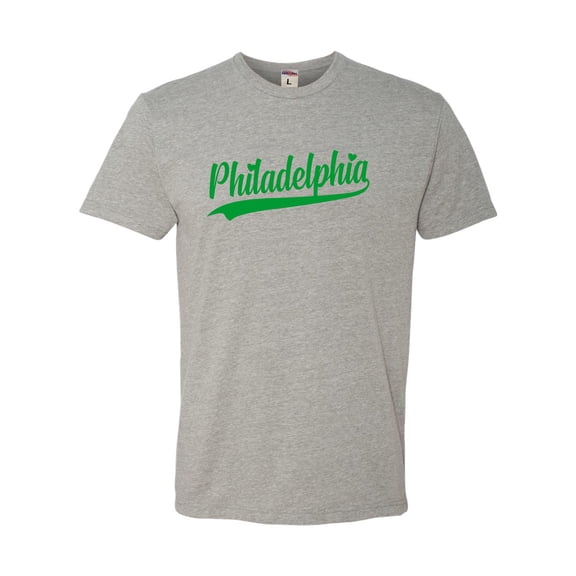 Go All Out City Of Philadelphia Pennsylvania Fashion Script Deluxe Soft T-Shirt Mens/Women