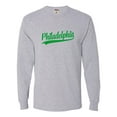 thumbnail image 1 of Go All Out City Of Philadelphia Pennsylvania Fashion Script Long Sleeve T-Shirt Mens, 1 of 3