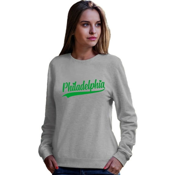 Go All Out City Of Philadelphia Pennsylvania Fashion Script Sweatshirt Crewneck Mens/Youth