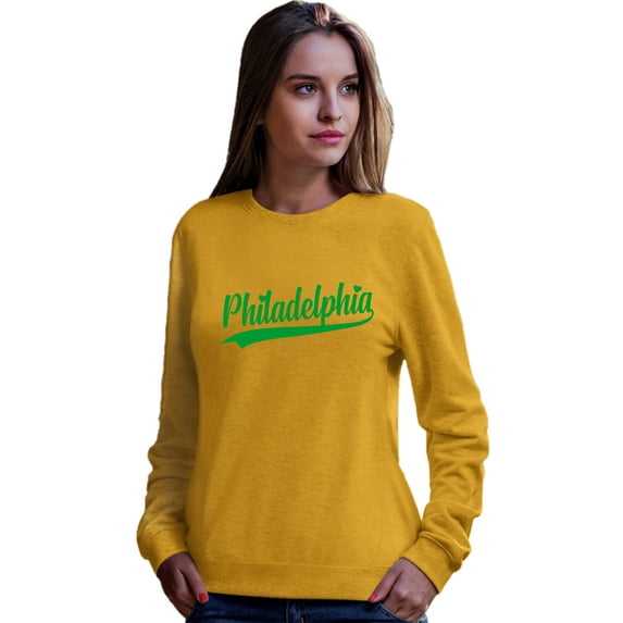 Go All Out City Of Philadelphia Pennsylvania Fashion Script Sweatshirt Crewneck Mens/Youth