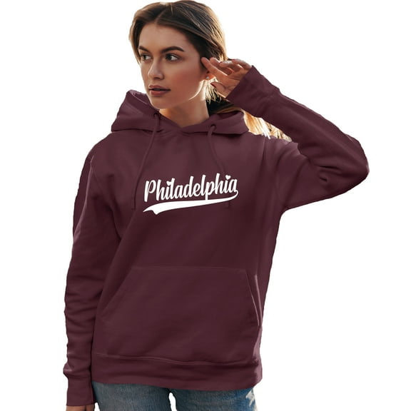 Go All Out City Of Philadelphia Pennsylvania Fashion Script Sweatshirt Hoodie Mens/Women