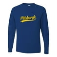 thumbnail image 1 of Go All Out City Of Pittsburgh Pennsylvania Pride Fashion Script Long Sleeve T-Shirt Mens, 1 of 3
