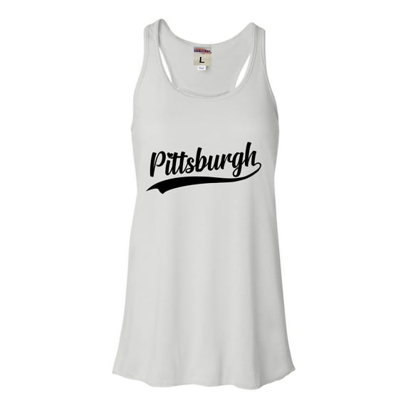 Go All Out City Of Pittsburgh Pennsylvania Pride Fashion Script Sleeveless Tank Top T-Shirt Mens/Women/Flowy/Fitted