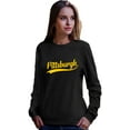 thumbnail image 1 of Go All Out City Of Pittsburgh Pennsylvania Pride Fashion Script Sweatshirt Crewneck Mens/Youth, 1 of 4