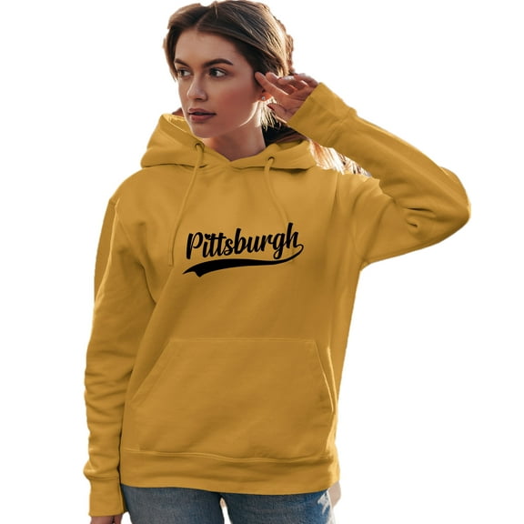Go All Out City Of Pittsburgh Pennsylvania Pride Fashion Script Sweatshirt Hoodie Mens/Women