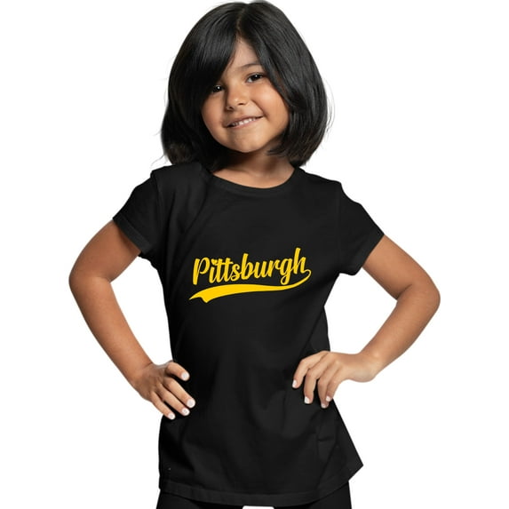 Go All Out City Of Pittsburgh Pennsylvania Pride Fashion Script T-Shirt Mens/Women/Youth