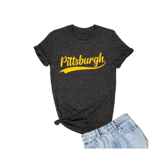 Go All Out City Of Pittsburgh Pennsylvania Pride Fashion Script T-Shirt Mens/Women/Youth