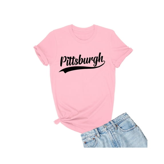 Go All Out City Of Pittsburgh Pennsylvania Pride Fashion Script T-Shirt Mens/Women/Youth