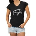 thumbnail image 1 of Go All Out Game Day Football V Neck T-Shirt Women, 1 of 5