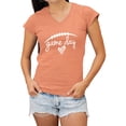 thumbnail image 1 of Go All Out Game Day Football V Neck T-Shirt Women, 1 of 5