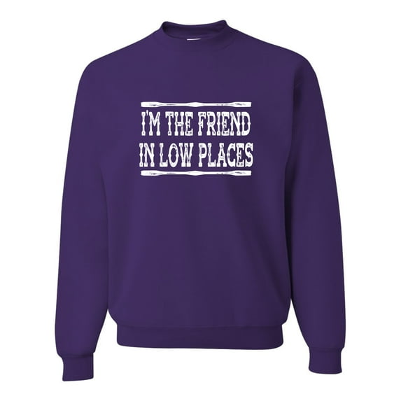 Go All Out I'm The Friend In Low Places Funny Country Music Gift Sweatshirt Crewneck Mens/Youth
