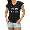 thumbnail image 1 of Go All Out I'm The Friend In Low Places Funny Country Music Gift V Neck T-Shirt Women, 1 of 5