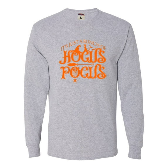 Go All Out It's Just A Bunch Of Hocus Pocus Halloween Long Sleeve T-Shirt Mens