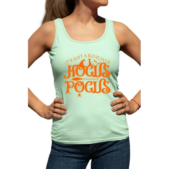 Go All Out It's Just A Bunch Of Hocus Pocus Halloween Sleeveless Tank Top T-Shirt Mens/Women/Flowy/Fitted