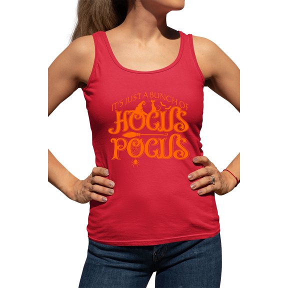 Go All Out It's Just A Bunch Of Hocus Pocus Halloween Sleeveless Tank Top T-Shirt Mens/Women/Flowy/Fitted