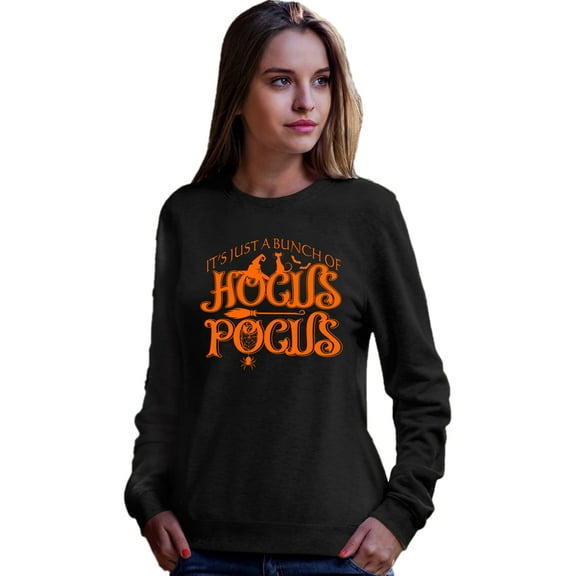 Go All Out It's Just A Bunch Of Hocus Pocus Halloween Sweatshirt Crewneck Mens/Youth