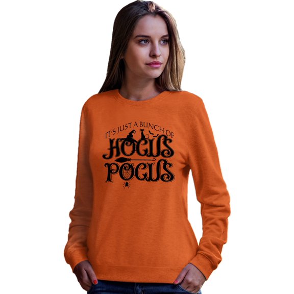 Go All Out It's Just A Bunch Of Hocus Pocus Halloween Sweatshirt Crewneck Mens/Youth