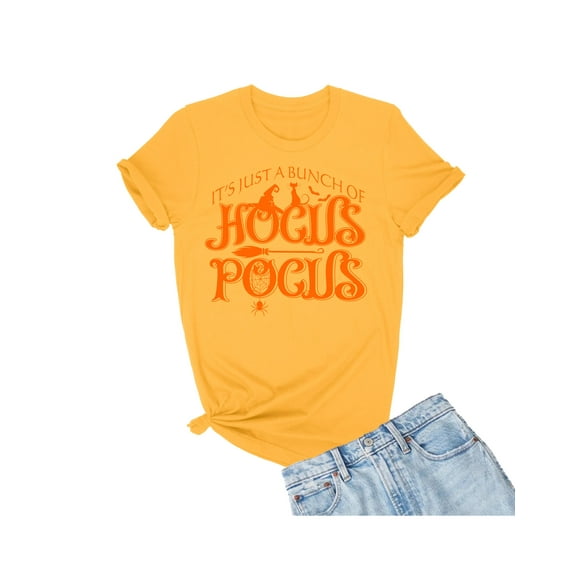 Go All Out It's Just A Bunch Of Hocus Pocus Halloween T-Shirt Mens/Women/Youth