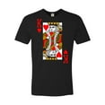 thumbnail image 1 of Go All Out King Of Hearts Playing Card Funny Deluxe Soft T-Shirt Mens/Women, 1 of 2