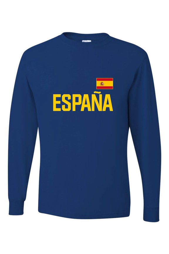 Team Spain Espana Pride Long Sleeve T-Shirt Mens