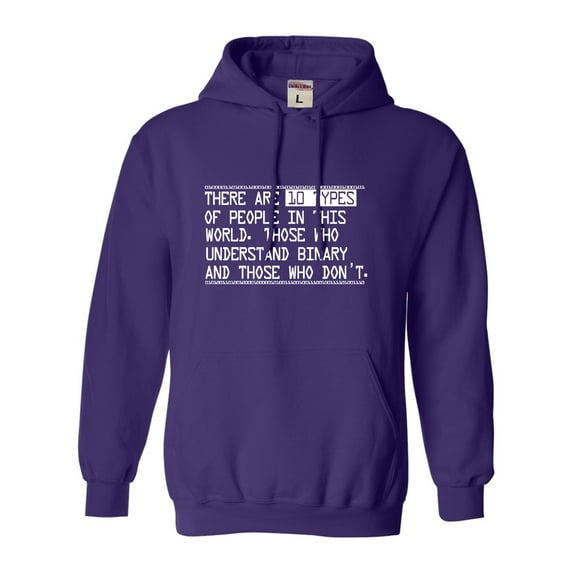 Go All Out There Are 10 Types Of People In This World Binary Fun Sweatshirt Hoodie Mens