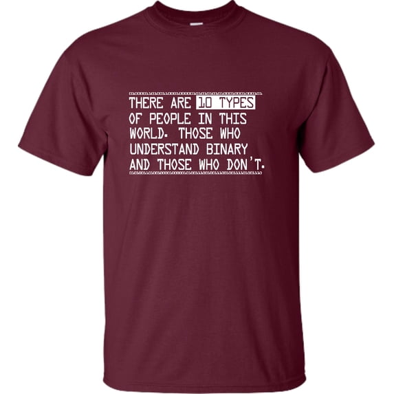 Go All Out There Are 10 Types Of People In This World Binary Fun T-Shirt Mens/Women/Youth