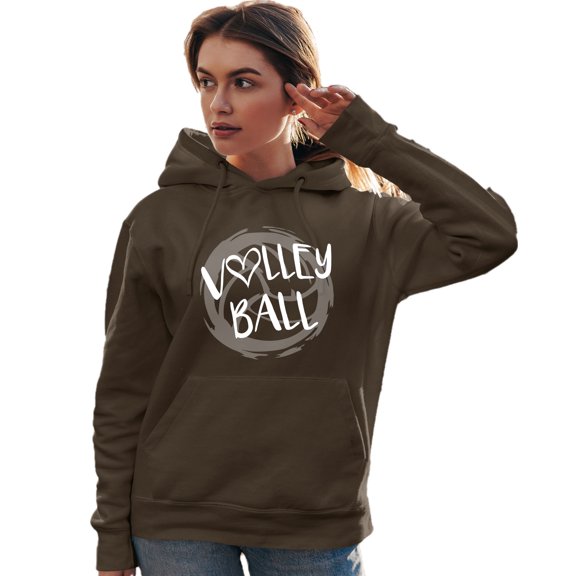 Go All Out Volleyball Distressed Ball Sweatshirt Hoodie Mens/Women