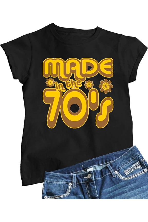 Go All Out Womens Made in The 70's Retro T-Shirt