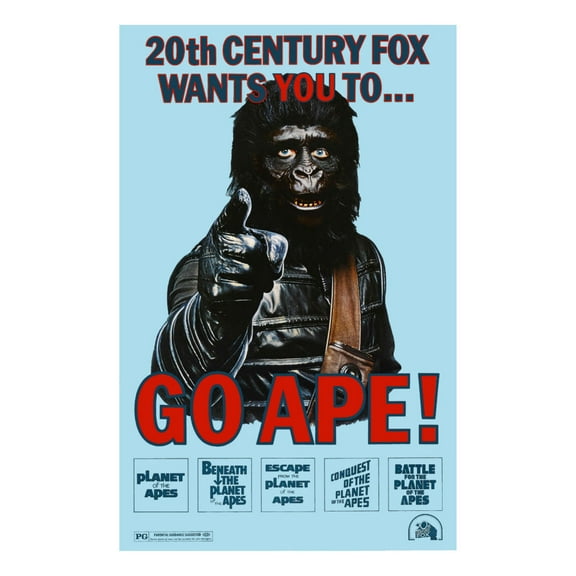 Go Ape poster Metal Print 12x16 Large Art Print on Metal 12x16 Square Adults Best Posters