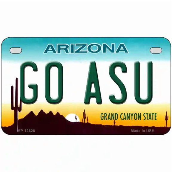 Go Arizona State Novelty Metal License Plate 7" x 4" Motorcycle (MP)